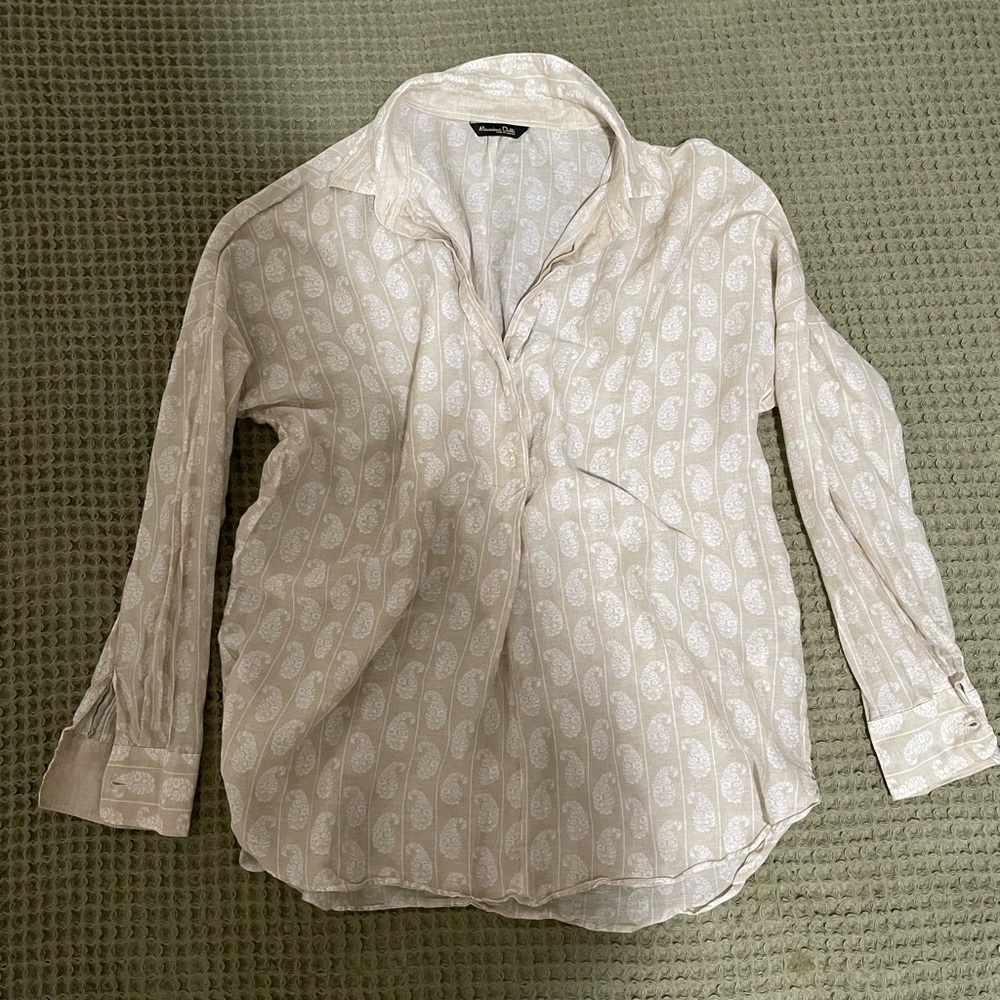 Massimo Dutti Cotton Silk Tunic. Sz 4